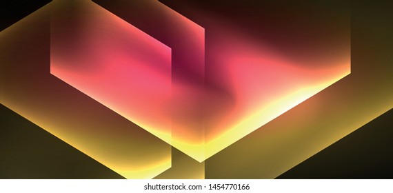 Vintage holographic shiny neon color light, great design for any purposes. Abstract magic motion background. Vintage cinema concept. Technology background. Realistic neon shining.