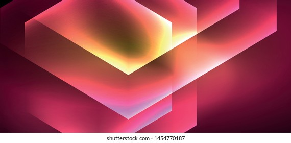 Vintage holographic shiny neon color light, great design for any purposes. Abstract magic motion background. Vintage cinema concept. Technology background. Realistic neon shining.
