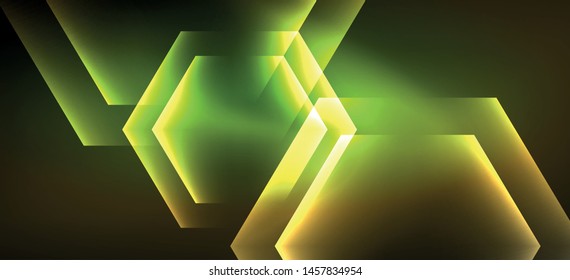 Vintage holographic shiny neon color light, great design for any purposes. Abstract magic motion background. Vintage cinema concept. Technology background. Realistic neon shining.
