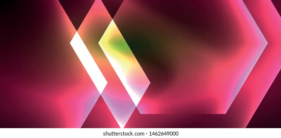 Vintage holographic shiny neon color light, great design for any purposes. Abstract magic motion background. Vintage cinema concept. Technology background. Realistic neon shining.