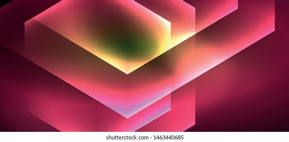 Vintage holographic shiny neon color light, great design for any purposes. Abstract magic motion background. Vintage cinema concept. Technology background. Realistic neon shining.