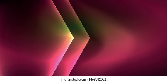 Vintage holographic shiny neon color light, great design for any purposes. Abstract magic motion background. Vintage cinema concept. Technology background. Realistic neon shining.