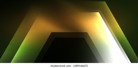 Vintage holographic shiny neon color light, great design for any purposes. Abstract magic motion background. Vintage cinema concept. Technology background. Realistic neon shining.