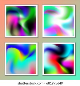 Vintage holographic texture. Background of hexagons. Vector pattern with retro design.
