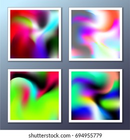 Vintage holographic texture. Background of hexagons. Vector pattern with retro design.