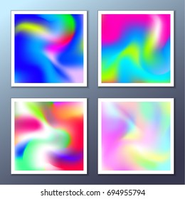 Vintage holographic texture. Background of hexagons. Vector pattern with retro design.