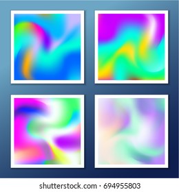 Vintage holographic texture. Background of hexagons. Vector pattern with retro design.