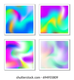 Vintage holographic texture. Background of hexagons. Vector pattern with retro design.