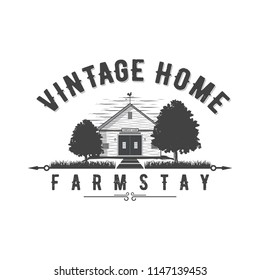 vintage home logo design