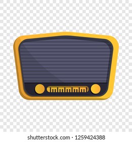 Vintage home radio icon. Cartoon of vintage home radio vector icon for web design  