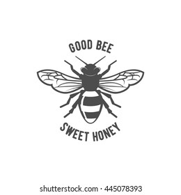 Vintage honey label, badge, logotype and design elements