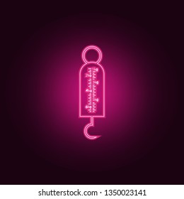 vintage hook scales icon. Elements of measuring elements in neon style icons. Simple icon for websites, web design, mobile app, info graphics