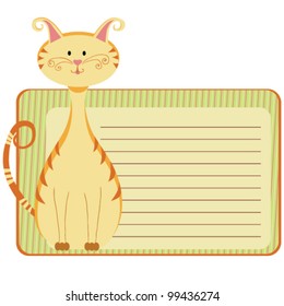 Vintage horizontal cat banner