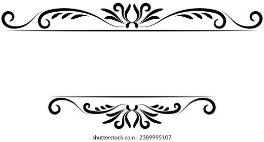 vintage horizontal frame Label lines for making catalogs and brochures for coffee shops and boutiques.