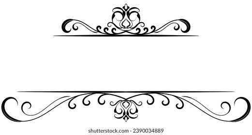 vintage horizontal frame Label lines for making catalogs and brochures for coffee shops and boutiques.