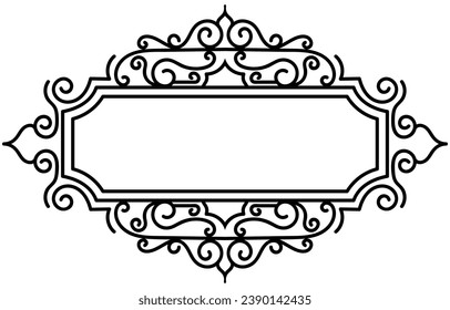 vintage horizontal frame Label lines for making catalogs and brochures for coffee shops and boutiques.