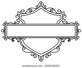 vintage horizontal frame Label lines for making catalogs and brochures for coffee shops and boutiques.