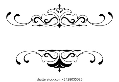 vintage horizontal frame Label lines for making catalogs and brochures for coffee shops and boutiques.