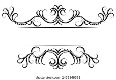 vintage horizontal frame Label lines for making catalogs and brochures for coffee shops and boutiques.
