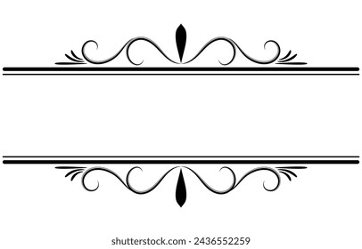 vintage horizontal frame Label lines for making catalogs and brochures for coffee shops and boutiques.