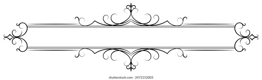 Marco Horizontal vintage Líneas de etiquetas para hacer catálogos y folletos para cafeterías y boutiques.
