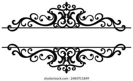 Marco Horizontal vintage Líneas de etiquetas para hacer catálogos y folletos para cafeterías y boutiques.