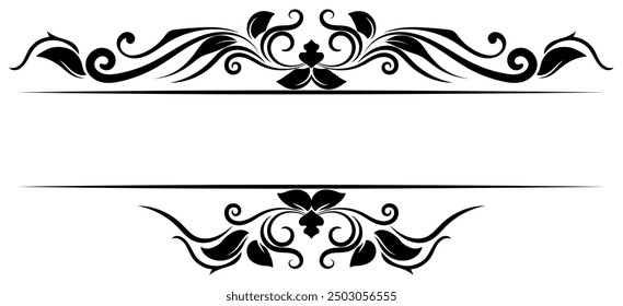 vintage horizontal frame Label lines for making catalogs and brochures for coffee shops and boutiques.