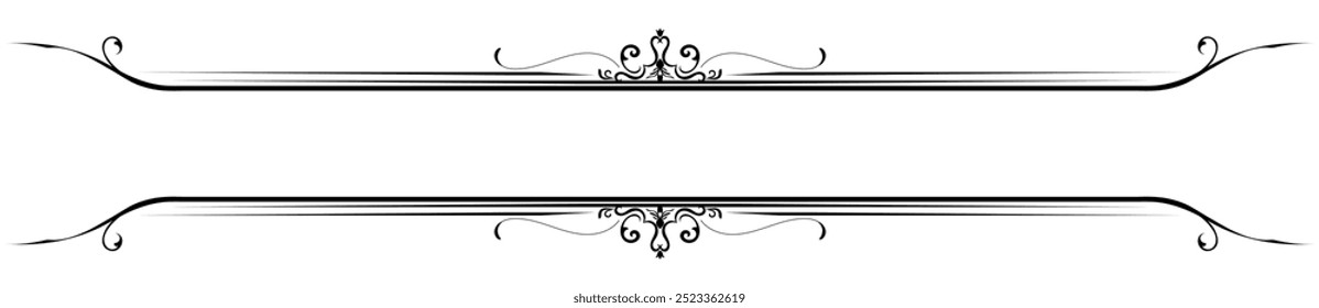 vintage horizontal frame Label lines for making catalogs and brochures for coffee shops and boutiques.