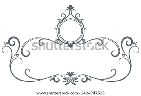 vintage horizontal frame Label lines for making catalogs and brochures for coffee shops and boutiques.
