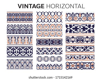 vintage horizontal pattern decoration eps 10