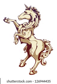 Vintage horse. EPS 8 vector illustration.