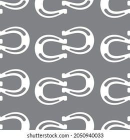 Vintage horseshoe pattern seamless with Gray background