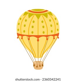 Vintage Hot air balloon. Vector illustration isolated on white