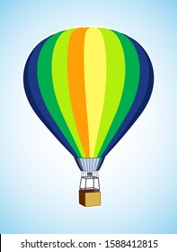 Vintage Hot Colorful Air Balloon. Vector illustration