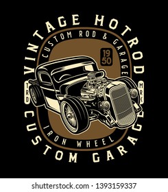 Vintage Hot Rod Iron Wheel Stock Vector (royalty Free) 1393159337