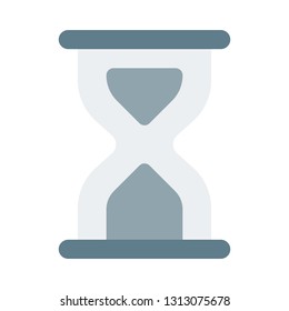 Vintage hourglass coundown timer isolated on plain background