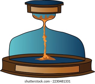 vintage hourglass illustrator. sand clock countdown vector. 