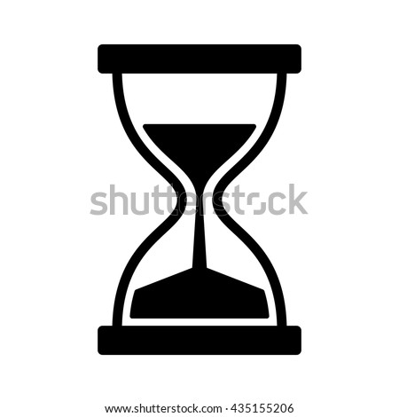 Vintage hourglass / sandglass timer or clock flat vector icon for apps and websites