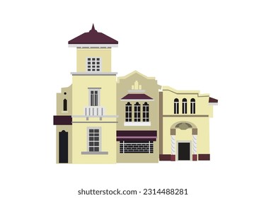 A Vintage House concept. Editable Clip Art.