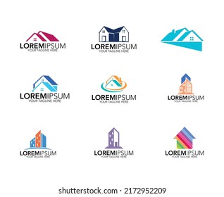 Vintage house logo collection. Set home design