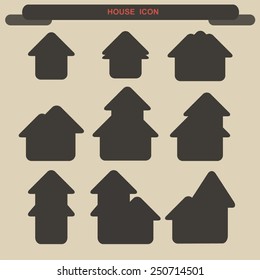 Vintage House Real Estate icon set . logo design