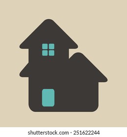 Vintage House Real Estate icon logo design