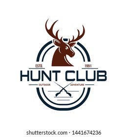 Vintage Hunter Logo Design Vector