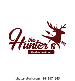Vintage Hunter Logo Design Vector
