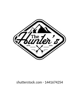 Vintage Hunter Logo Design Vector