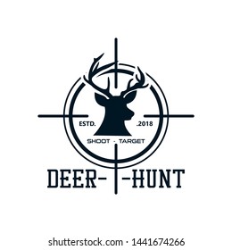Vintage Hunter Logo Design Vector