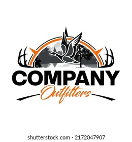 Vintage Hunter Logo Design Vector