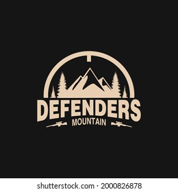 Vintage hunter logo template design
