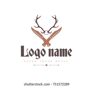 Vintage hunting logo and design elements