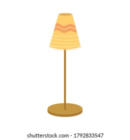 Vintage, hygge ornamental lamp isolated on white background vector illustration